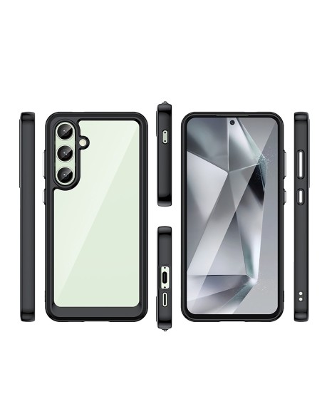 
Silikoninis dėklas su gelio rėmeliu, skirtas „Samsung Galaxy S24 FE Outer Space“ dėklui - juodas
