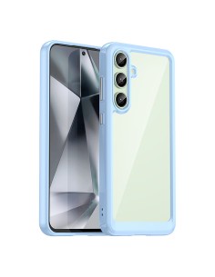 
Silikoninis dėklas su gelio rėmeliu, skirtas „Samsung Galaxy S24 FE Outer Space“ dėklui – mėlynas
