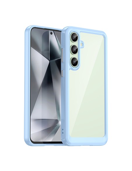 
Silikoninis dėklas su gelio rėmeliu, skirtas „Samsung Galaxy S24 FE Outer Space“ dėklui – mėlynas
