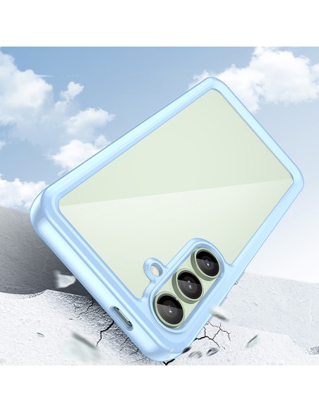
Silikoninis dėklas su gelio rėmeliu, skirtas „Samsung Galaxy S24 FE Outer Space“ dėklui – mėlynas
