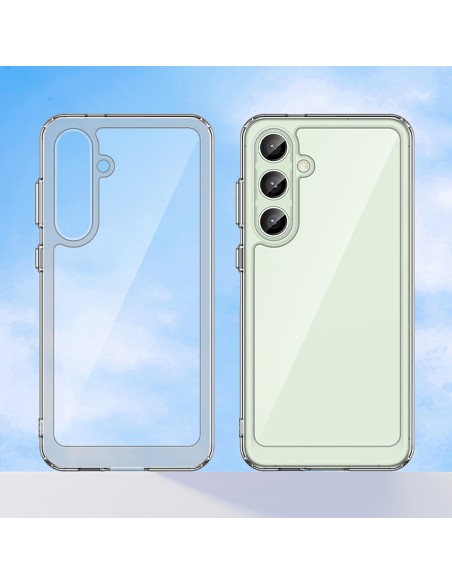 
Silikoninis dėklas su gelio rėmeliu, skirtas „Samsung Galaxy S24 FE Outer Space“ dėklui - skaidrus
