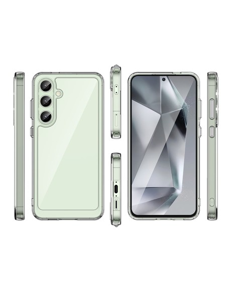 
Silikoninis dėklas su gelio rėmeliu, skirtas „Samsung Galaxy S24 FE Outer Space“ dėklui - skaidrus
