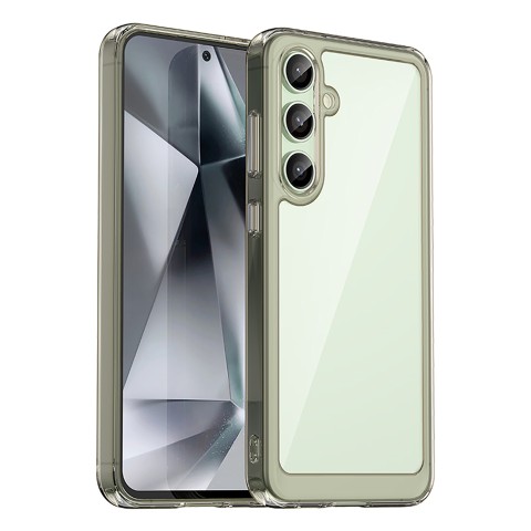 
Silikoninis dėklas su gelio rėmeliu, skirtas „Samsung Galaxy S24 FE Outer Space“ dėklui - skaidrus ir juodas
