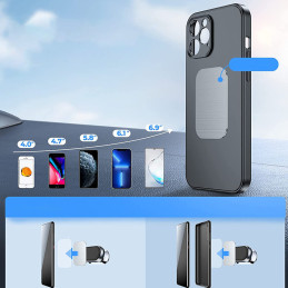 Magnetinis automobilinis telefono laikiklis tamsiai pilkas