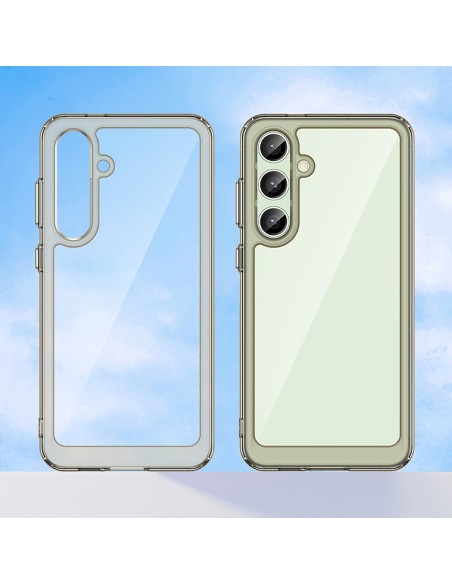 
Silikoninis dėklas su gelio rėmeliu, skirtas „Samsung Galaxy S24 FE Outer Space“ dėklui - skaidrus ir juodas
