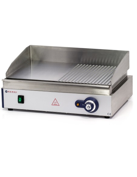 Blue Line grilio kaitinimo plokštė su lygiais grioveliais nuolatiniam darbui 2400W - Hendi 203156
