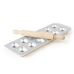 Forma su kočėlu apvaliems Ravioli koldūnams gaminti 12 vnt - Hendi 975541