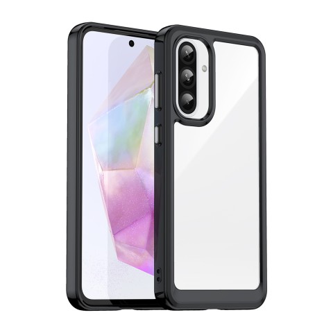 
„Samsung Galaxy A26 Outer Space“ dėklas su lanksčiu rėmeliu – juodas
