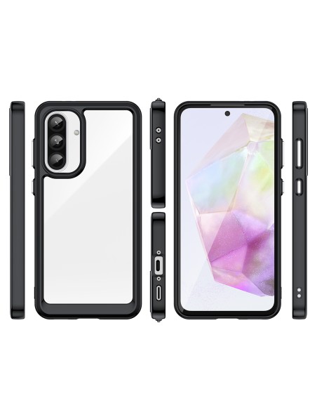 
„Samsung Galaxy A26 Outer Space“ dėklas su lanksčiu rėmeliu – juodas
