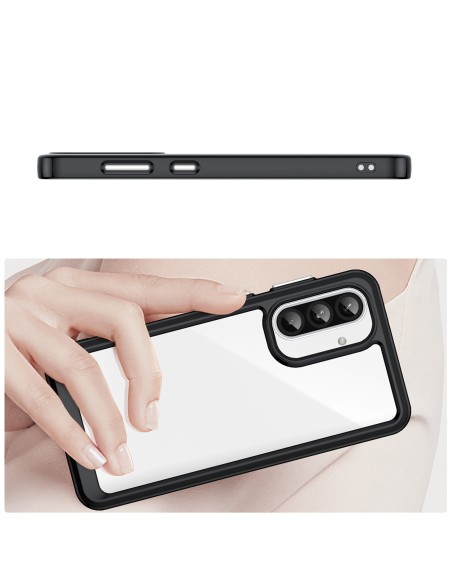 
„Samsung Galaxy A26 Outer Space“ dėklas su lanksčiu rėmeliu – juodas
