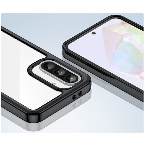 
„Samsung Galaxy A26 Outer Space“ dėklas su lanksčiu rėmeliu – juodas
