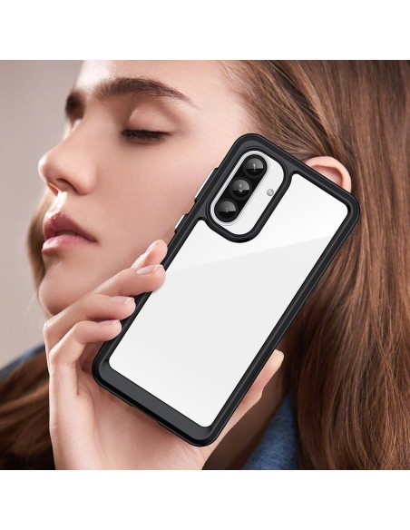 
„Samsung Galaxy A26 Outer Space“ dėklas su lanksčiu rėmeliu – juodas
