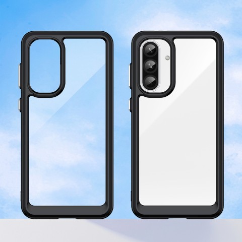 
„Samsung Galaxy A26 Outer Space“ dėklas su lanksčiu rėmeliu – juodas

