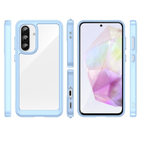
„Samsung Galaxy A26 Outer Space“ dėklas su lanksčiu rėmeliu – mėlynas
