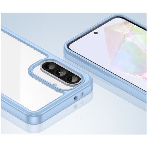 
„Samsung Galaxy A26 Outer Space“ dėklas su lanksčiu rėmeliu – mėlynas
