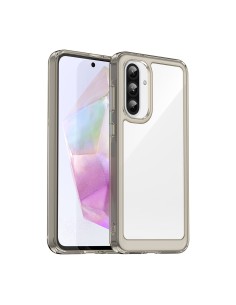 
„Samsung Galaxy A26 Outer Space“ dėklas su lanksčiu rėmeliu – permatomas juodas
