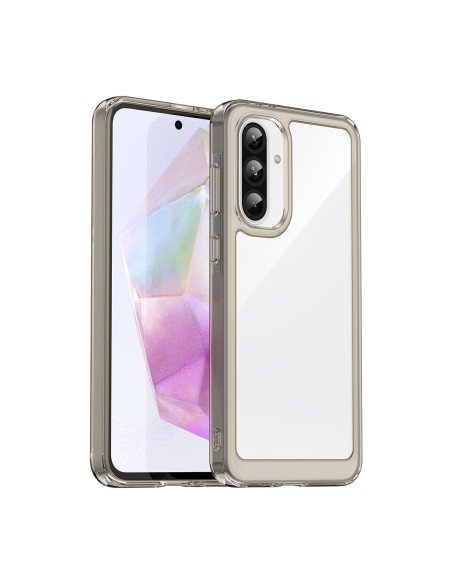 
„Samsung Galaxy A26 Outer Space“ dėklas su lanksčiu rėmeliu – permatomas juodas
