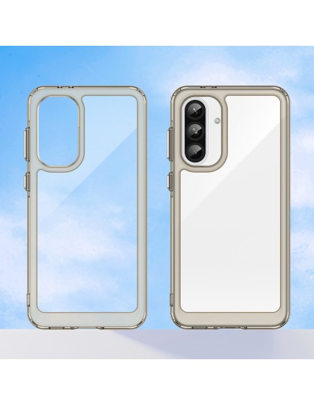 
„Samsung Galaxy A26 Outer Space“ dėklas su lanksčiu rėmeliu – permatomas juodas
