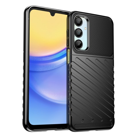 
Šarvuotas silikoninis dėklas, skirtas „Samsung Galaxy A26 Thunder“ dėklui - juodas

