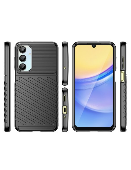 
Šarvuotas silikoninis dėklas, skirtas „Samsung Galaxy A26 Thunder“ dėklui - juodas
