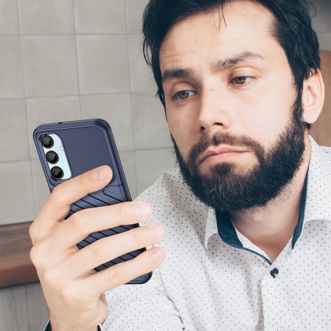 
Šarvuotas silikoninis dėklas, skirtas „Samsung Galaxy A26 Thunder Case“ – mėlynas
