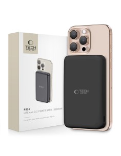 
Belaidis išorinis akumuliatorius 10000 mAh USB-A USB-C 15W – juodas
