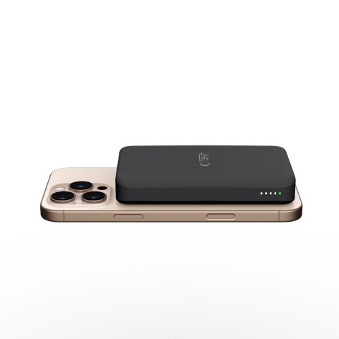 
Belaidis išorinis akumuliatorius 10000 mAh USB-A USB-C 15W – juodas
