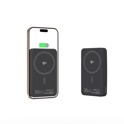 
Belaidis išorinis akumuliatorius 10000 mAh USB-A USB-C 15W – juodas
