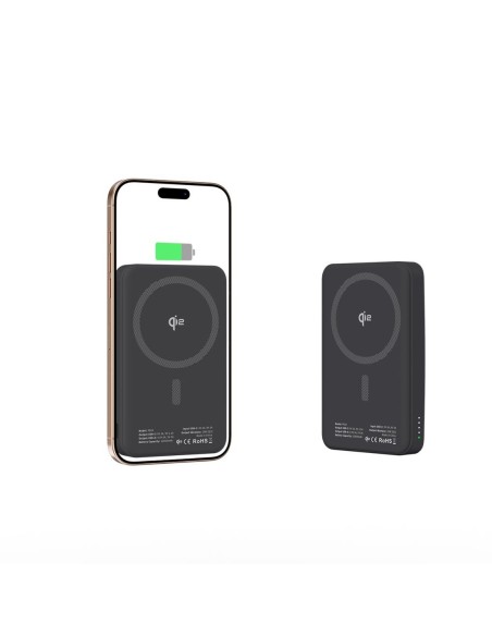 
Belaidis išorinis akumuliatorius 10000 mAh USB-A USB-C 15W – juodas
