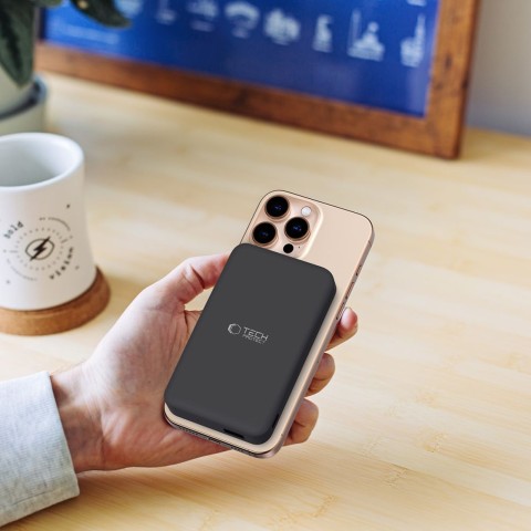 
Belaidis išorinis akumuliatorius 10000 mAh USB-A USB-C 15W – juodas
