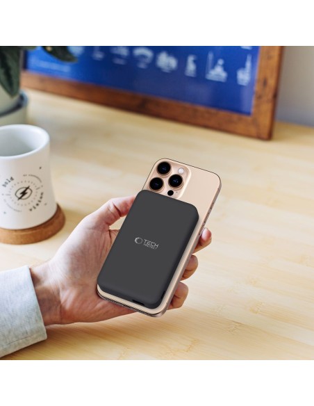 
Belaidis išorinis akumuliatorius 10000 mAh USB-A USB-C 15W – juodas
