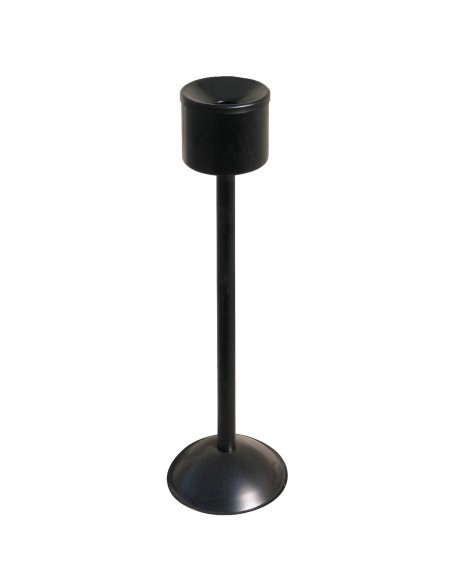 Savaime užgęstanti, laisvai pastatoma peleninė ant stulpelio vidinio juodo skersmens. 15cm aukštis 60cm Savaime užgęstanti, laisvai pastatoma peleninė ant stulpelio vidinio juodo skersmens. 15cm aukštis 60cm