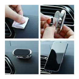 Magnetinis automobilinis telefono laikiklis tamsiai pilkas