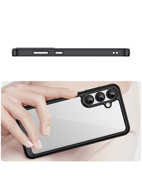 
„Samsung Galaxy A36 Outer Space“ dėklas su lanksčiu rėmeliu – juodas
