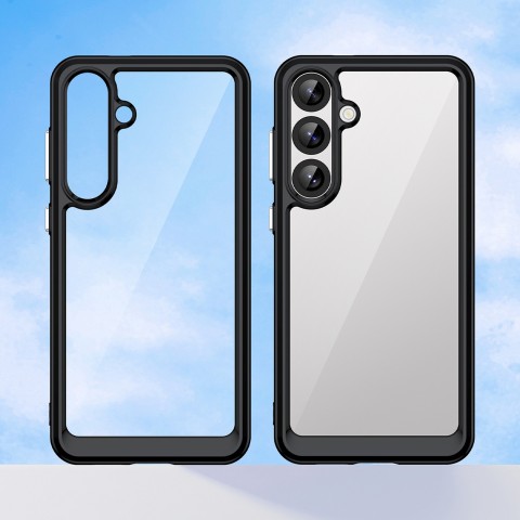 
„Samsung Galaxy A36 Outer Space“ dėklas su lanksčiu rėmeliu – juodas
