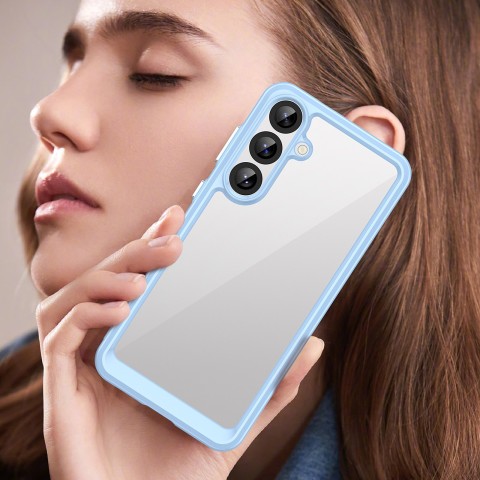 
„Samsung Galaxy A36 Outer Space“ dėklas su lanksčiu rėmeliu – mėlynas
