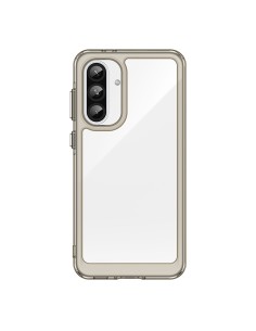 
„Samsung Galaxy A36 Outer Space“ dėklas su lanksčiu rėmeliu – permatomas juodas
