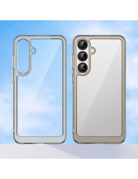 
„Samsung Galaxy A36 Outer Space“ dėklas su lanksčiu rėmeliu – permatomas juodas
