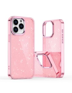 
Blizgantis „iPhone 16e“ galinis dėklas su blizgučiais – rožinis
