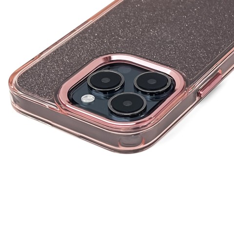 
Blizgantis „iPhone 16e“ galinis dėklas su blizgučiais – rožinis
