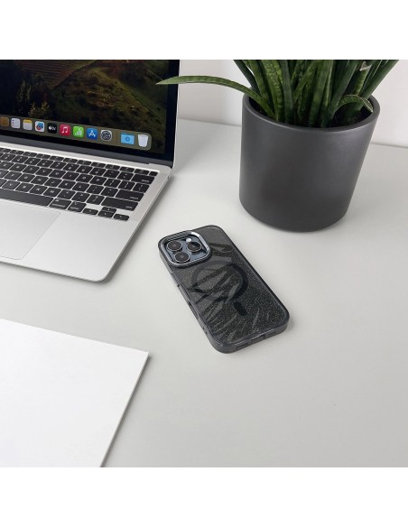 
Blizgantis „MagSafe“ dėklas, skirtas „iPhone 16e“ – juodas
