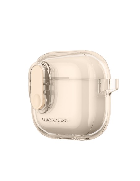 
„AirPods 4“ minimalaus dizaino dėklas – dykuma
