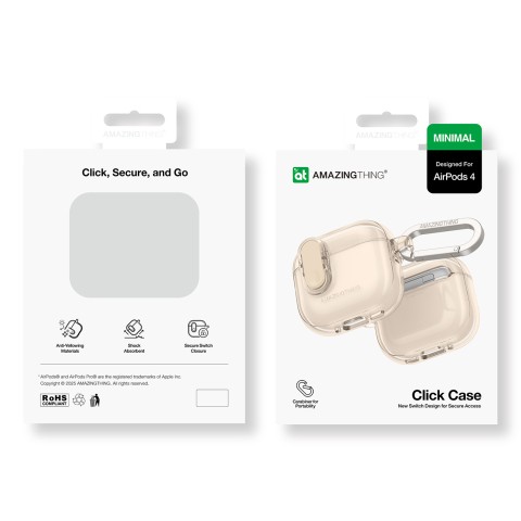 
„AirPods 4“ minimalaus dizaino dėklas – dykuma
