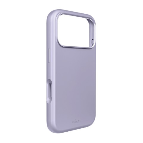 
„iPhone 17 Pro Icon Mag Pro“ skysto silikono „MagSafe“ dėklas su aliuminio mygtukais – levandų spalvos
