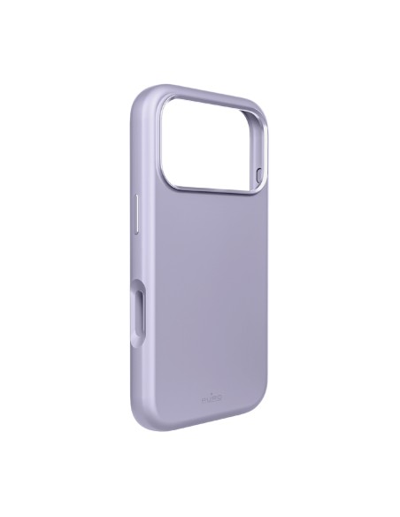 
„iPhone 17 Pro Icon Mag Pro“ skysto silikono „MagSafe“ dėklas su aliuminio mygtukais – levandų spalvos
