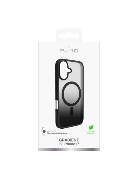 
„iPhone 17“ gradientinis TPU „MagSafe“ dėklas – juodas
