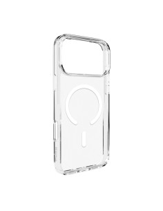 
„iPhone 17 Pro Max Lite“ „MagSafe“ dėklas – permatomas baltas žiedas

