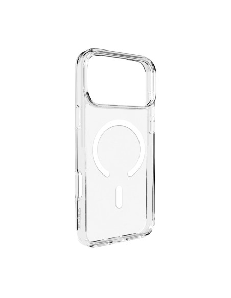 
„iPhone 17 Pro Max Lite“ „MagSafe“ dėklas – permatomas baltas žiedas
