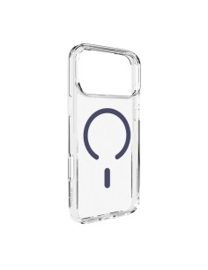 
„iPhone 17 Pro Max Lite“ „MagSafe“ dėklas – permatomas mėlynas žiedas
