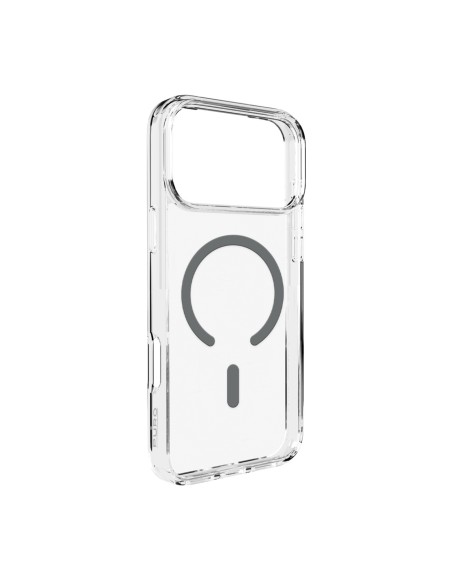 
„iPhone 17 Pro Max Lite“ „MagSafe“ dėklas – permatomas pilkas žiedas
